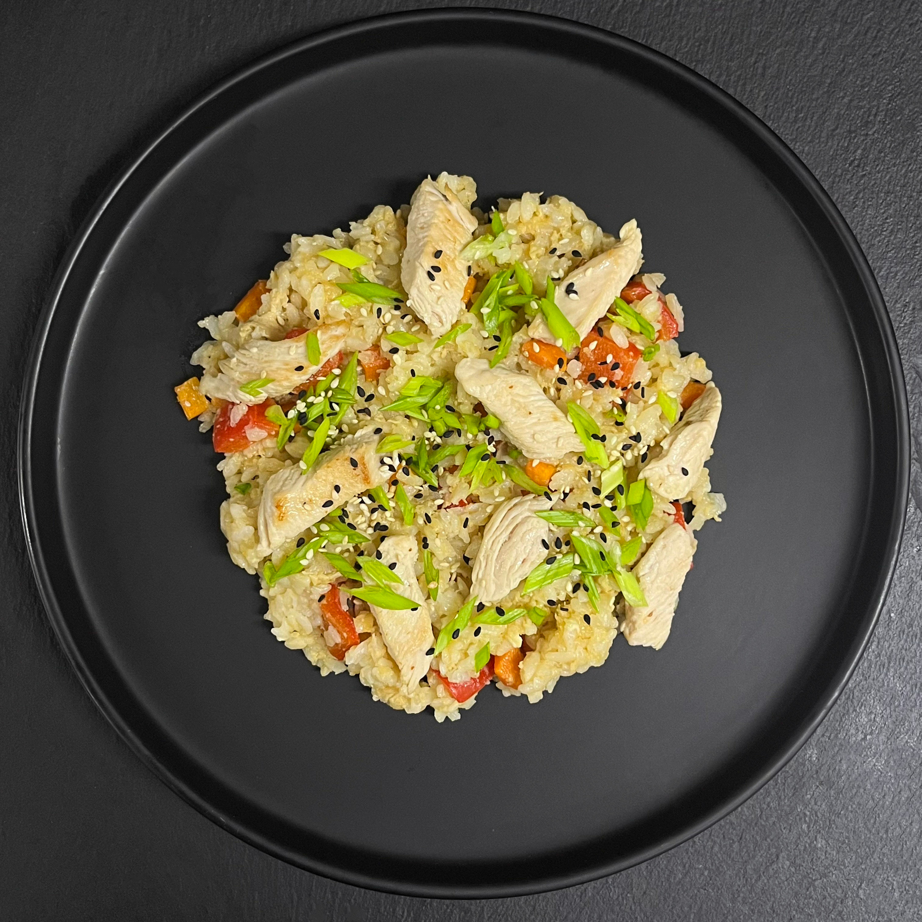 Тяхан с курицей