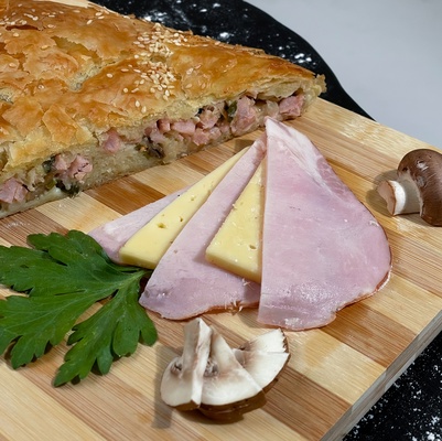 Карбонад + грибочки + сыр