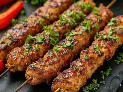 Люля из свинины и Куриное люля на углях