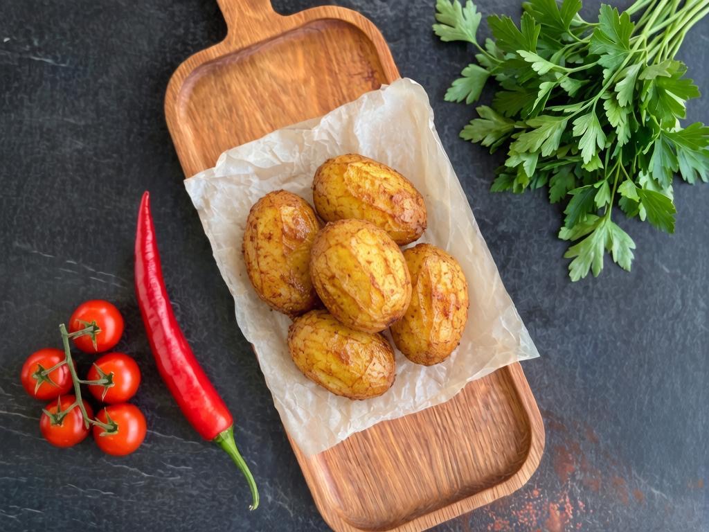 Картофель запеченный на углях