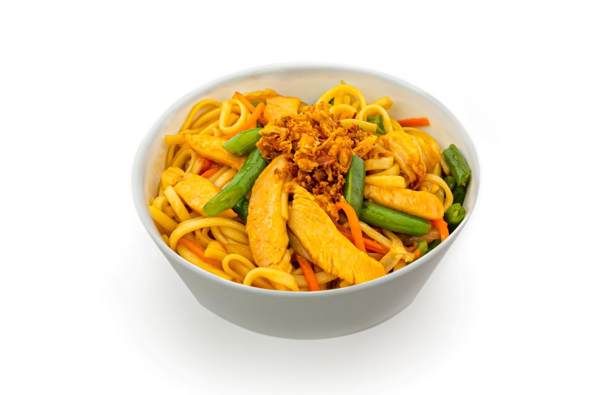 Удон с курицей в пикантном соусе