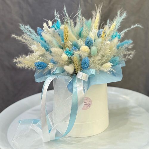 Букет из сухоцветов в коробочке (с1231)