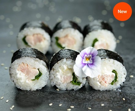 Малый ролл: копч. курица, лук, сыр 6 шт