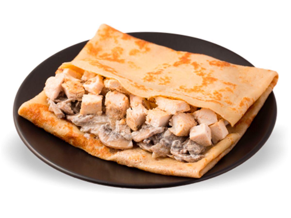 Блин с курицей и грибами