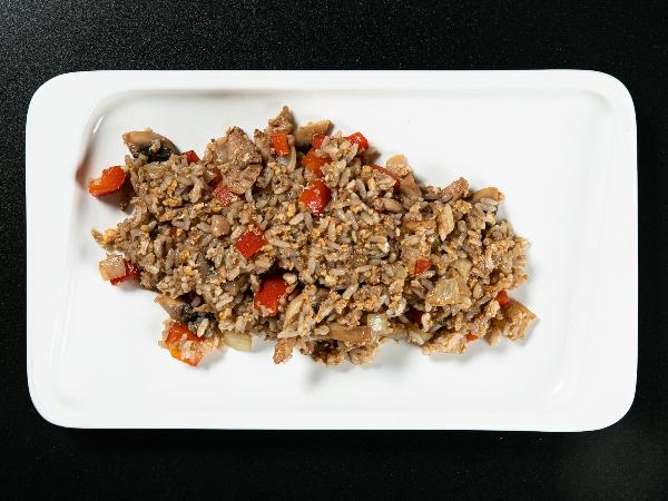 Рис теппаньяки с курицей
