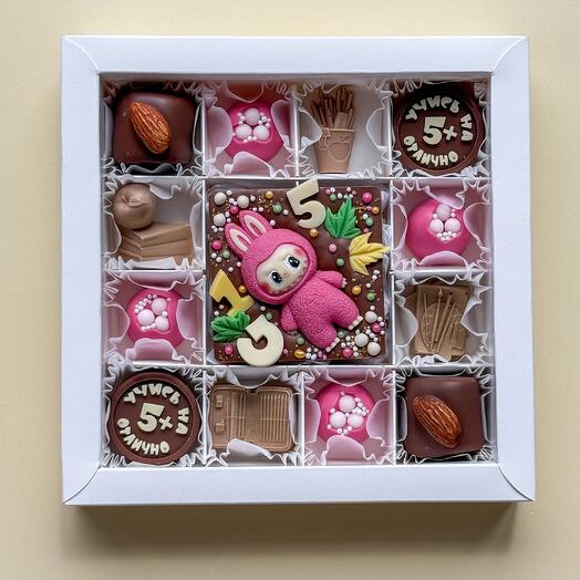 Набор шоколадный "Учись на 5+"