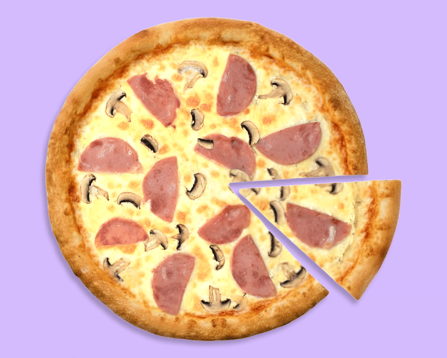 Ветчина и грибы (25 см)