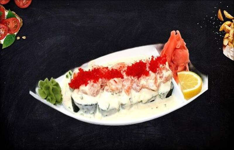 Сливочные роллы с креветкой