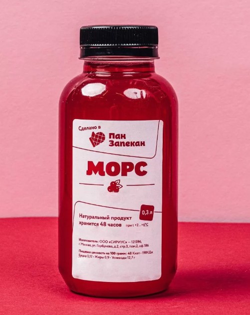 Морс ягодный (клубника вишня, мята - 300