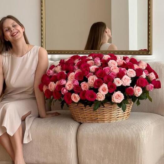 201 Роза в корзине