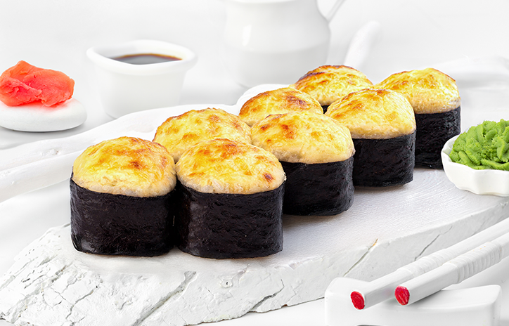 Запечённый с креветкой