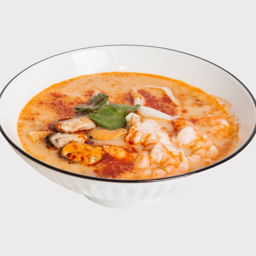 Том Ям с морепродуктами и рисом