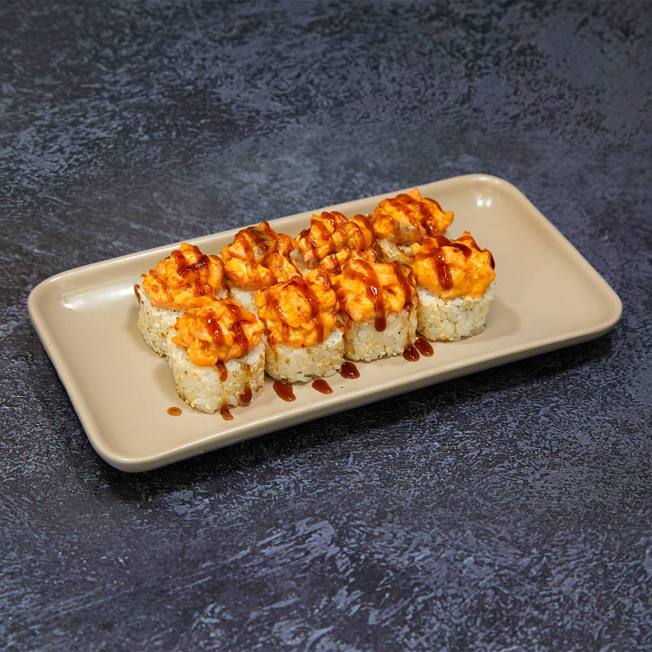 Запечённый с лососем острый