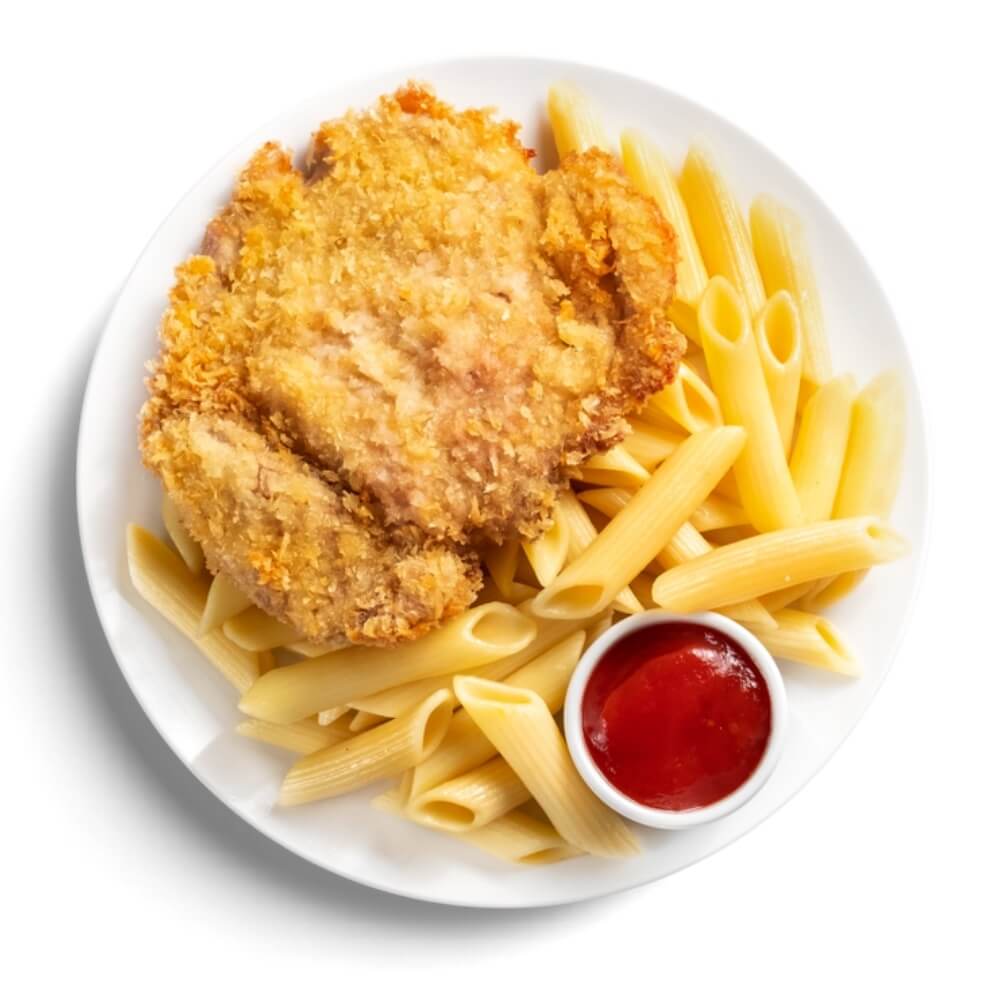 Шницель из свинины с пенне