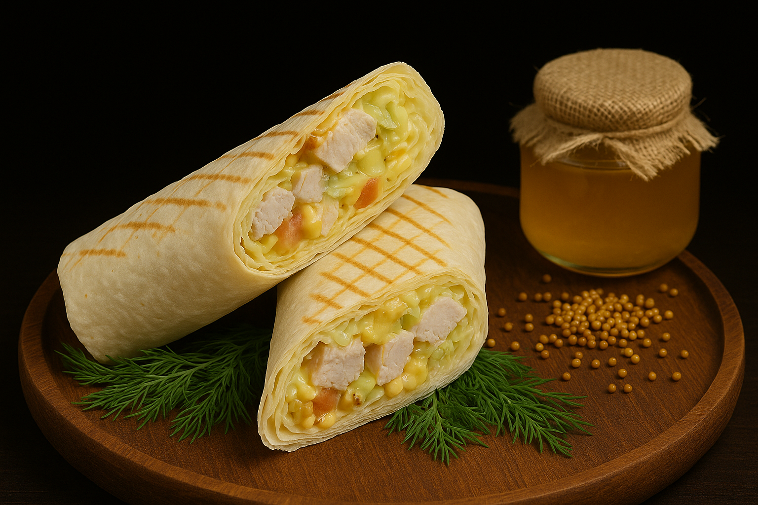Шаурма медово-горчичная курица