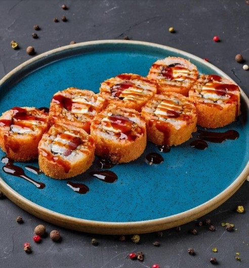 Ролл горячий с тунцом и креветкой