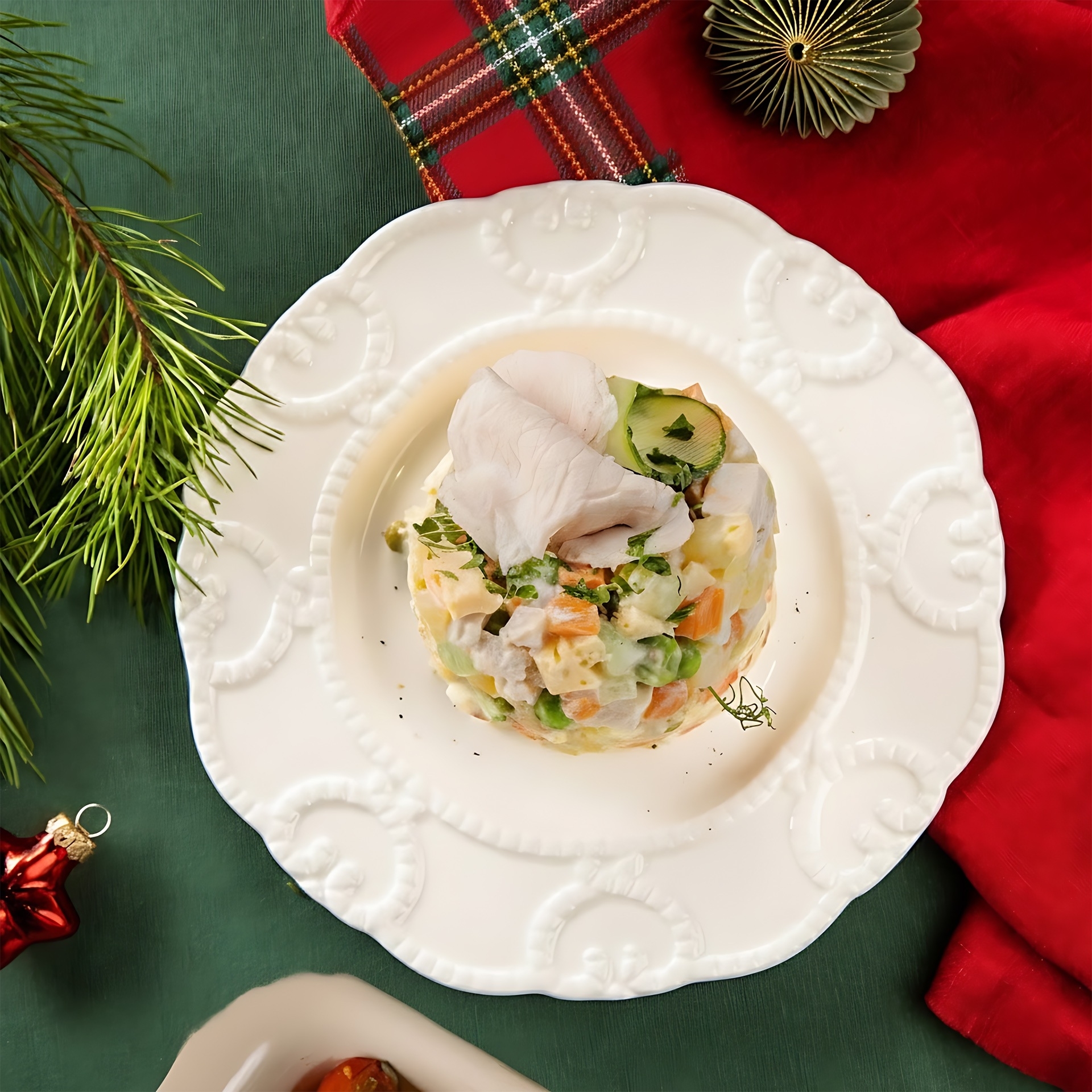 Оливье с индейкой