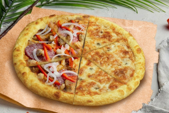 Ассорти 1/2 + 4 сыра 1/2