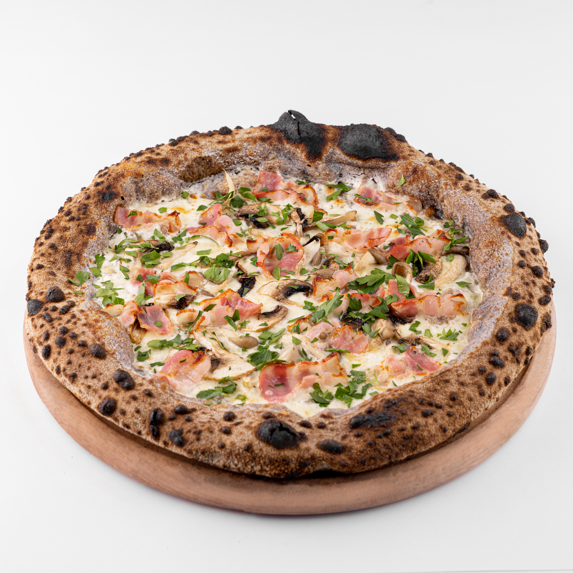 Ржаная с беконом и грибами