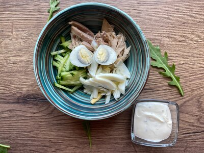 Салат Курочка Ряба со сметаной