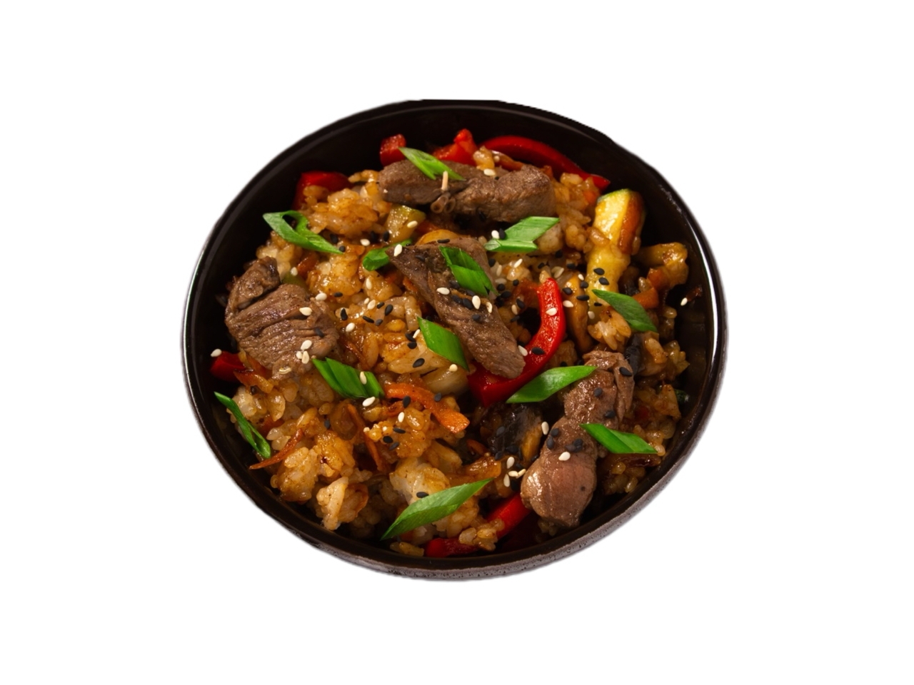 Рис Wok со свининой в соусе Свит Чили