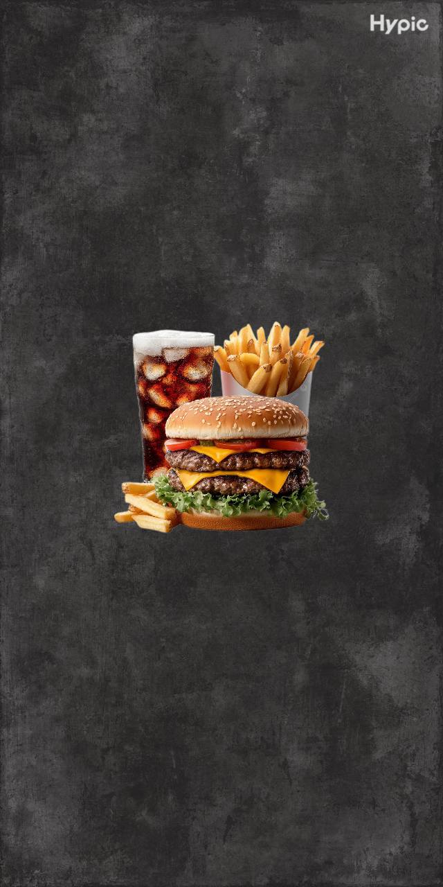 Двойной классический,картофель фри,соус сырный, напиток 