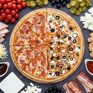 Четыре мяса и Греческая 42 см