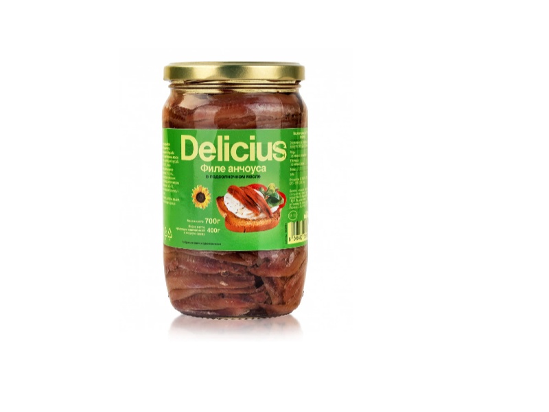 Филе из анчоуса в подсолнечном масле Delicuis, Тунис, Ст/б 700 г