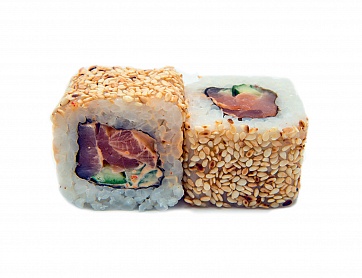 Острый лосось с огурцом