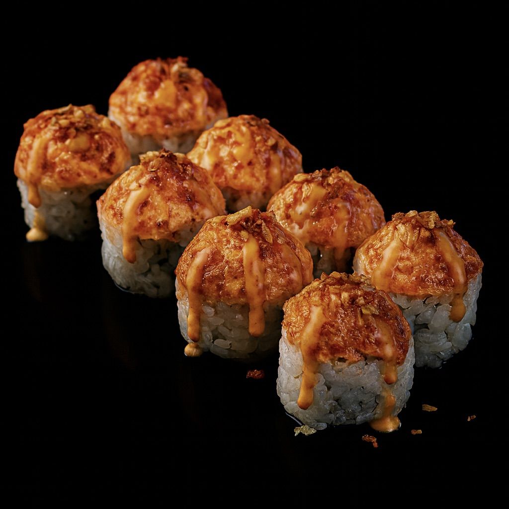 Запеченный ролл с крабом