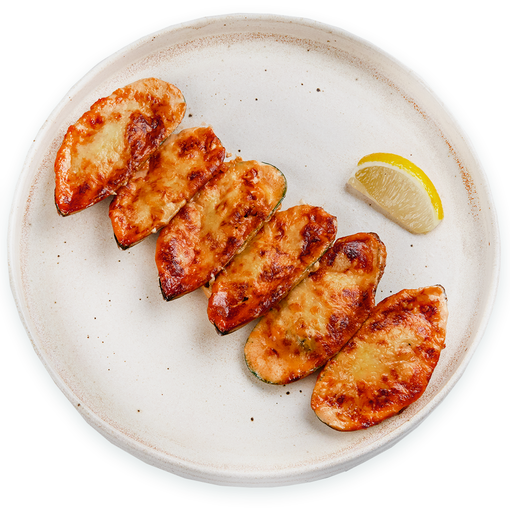 Мидии Запеченные в соусе