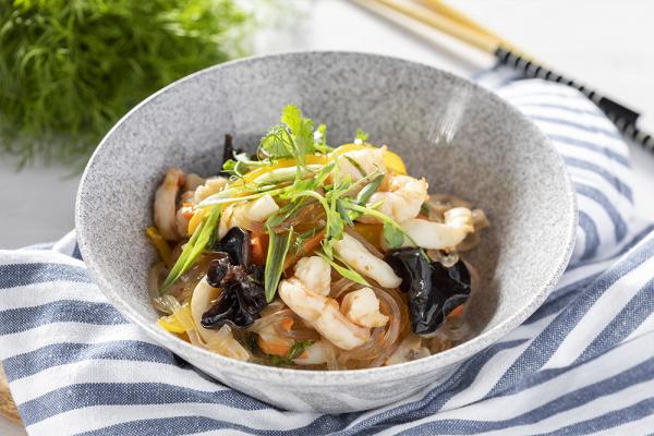 Рисовая лапша с морепродуктами