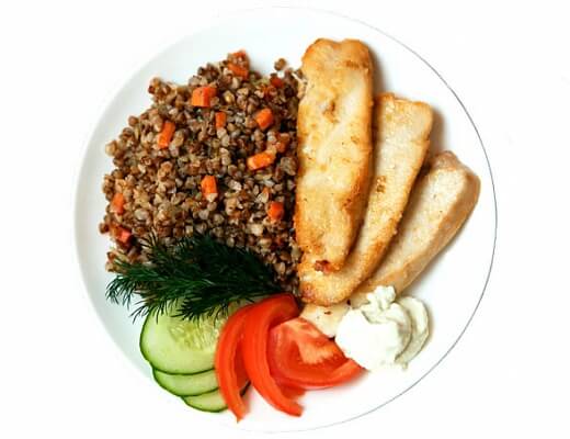 Куриное филе с гречкой