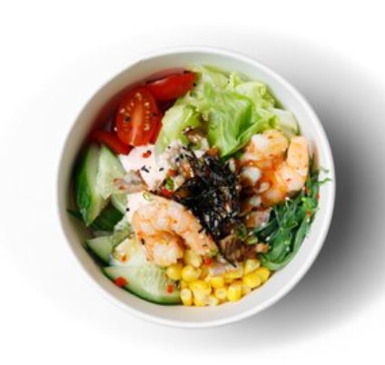 Поке с угрем и тигровой креветкой