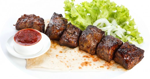 Шашлык из печени