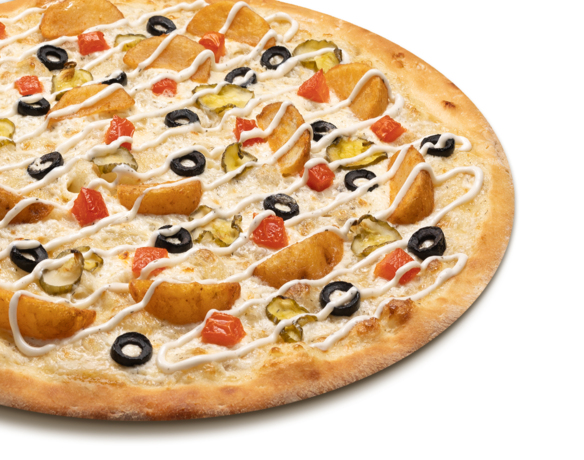 Постная с соусом Тартар Тонкое тесто 30см