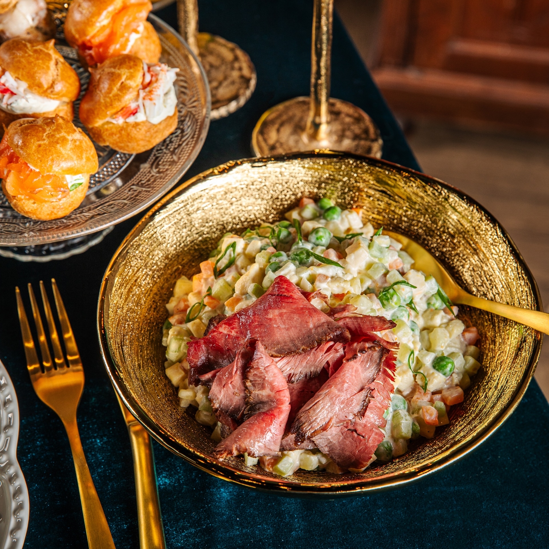 Оливье с ростбифом