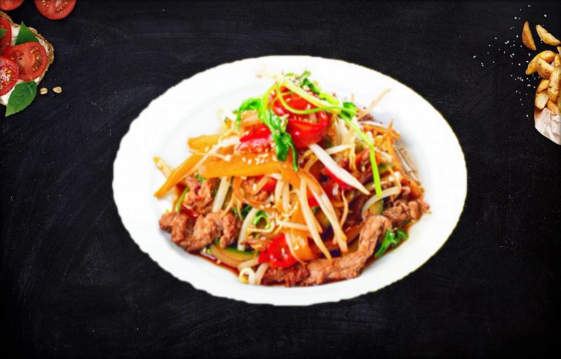 Салат Тайский с говядиной и овощами