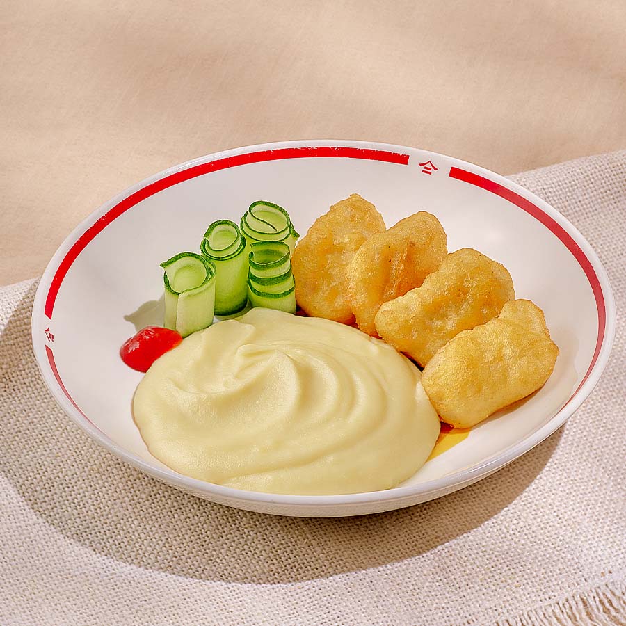 Куриные наггетсы с картофельным пюре