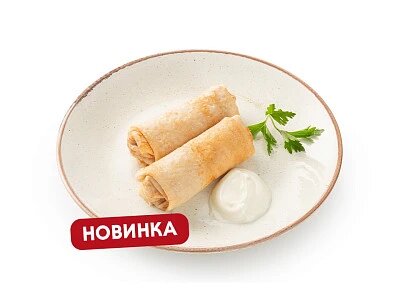 Гречневые блинчики с курицей и грибами