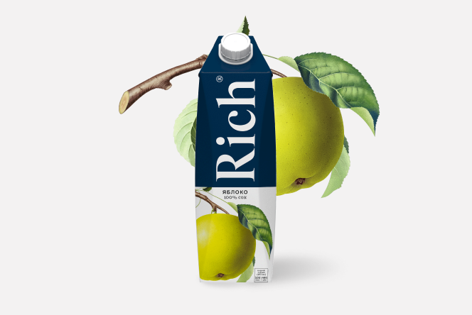 Сок Rich Яблоко 1л