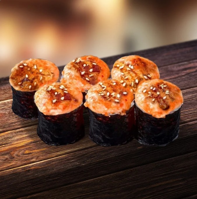 Мини роллы под спайси соусом (Морепродукты на выбор)
