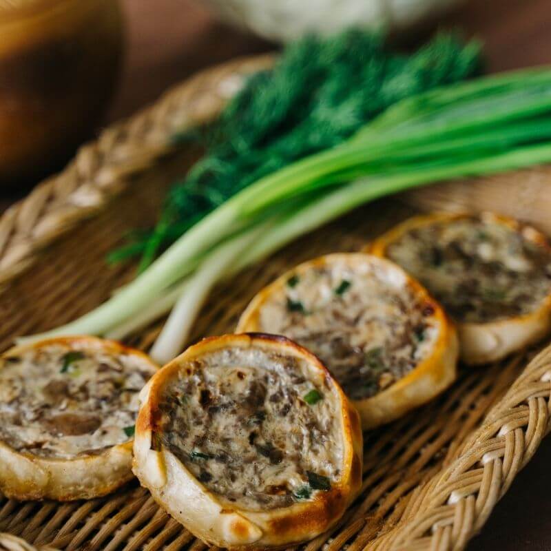 Перепечи с грибами