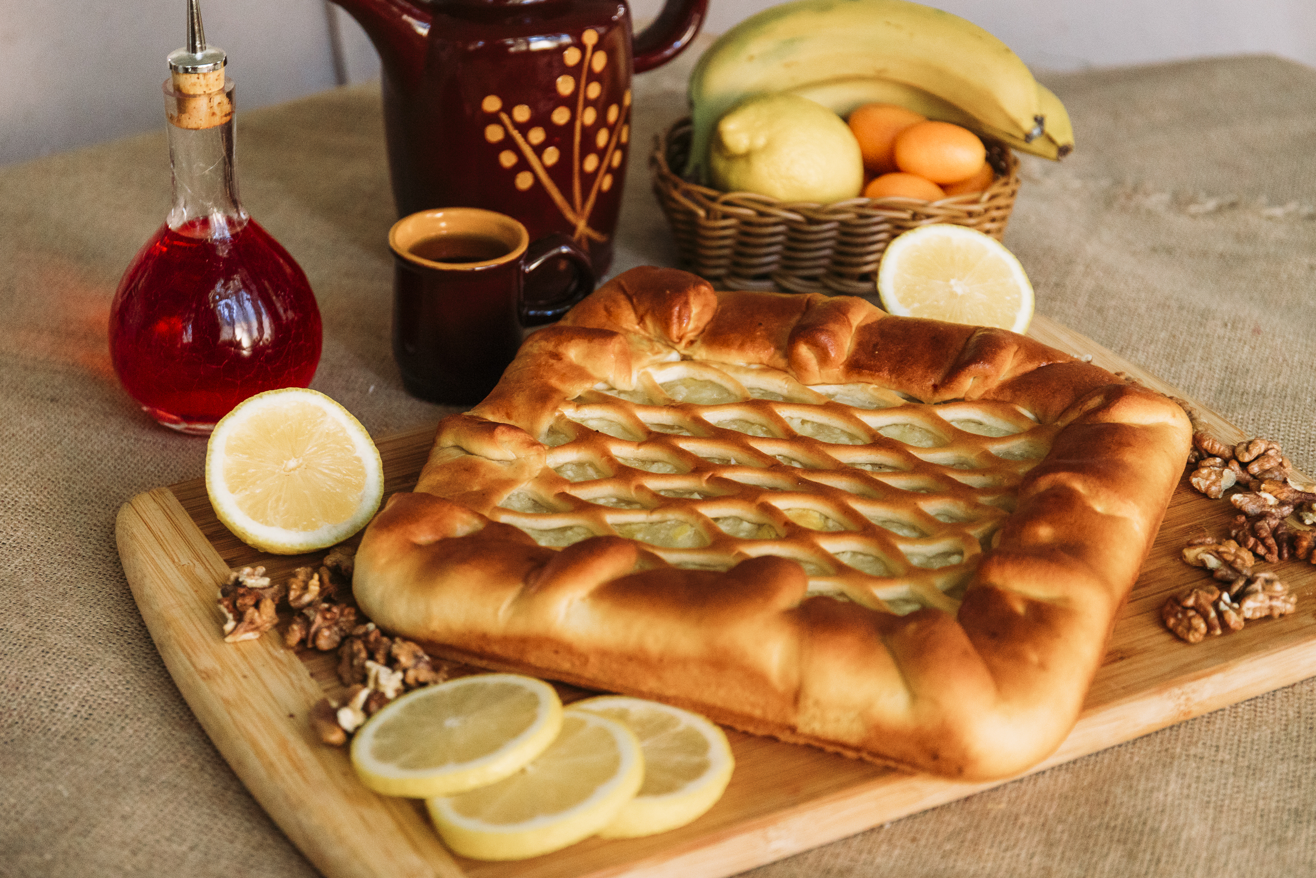 ПИРОГ С ЛИМОНОМ И ГРЕЦКИМ ОРЕХОМ