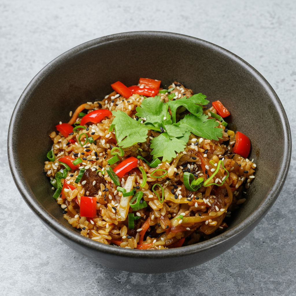 Wok рис с овощами