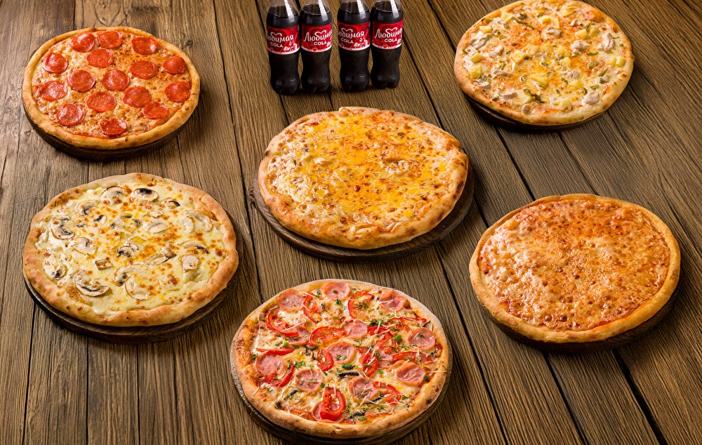 Сет в офис: 6 пицц и любимая кола 4 бут