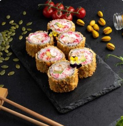 Горячий ролл с угрем и креветкой Диабло