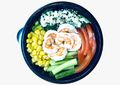 Поке с креветками и кукурузой