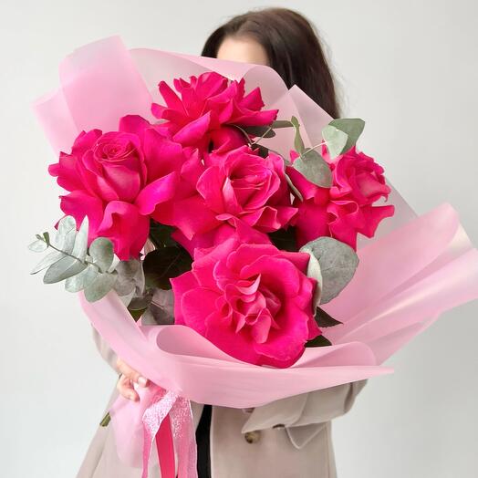 Букет «Ягодка малинка» из французских роз