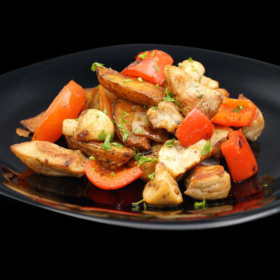 Горячая сковородка со свининой